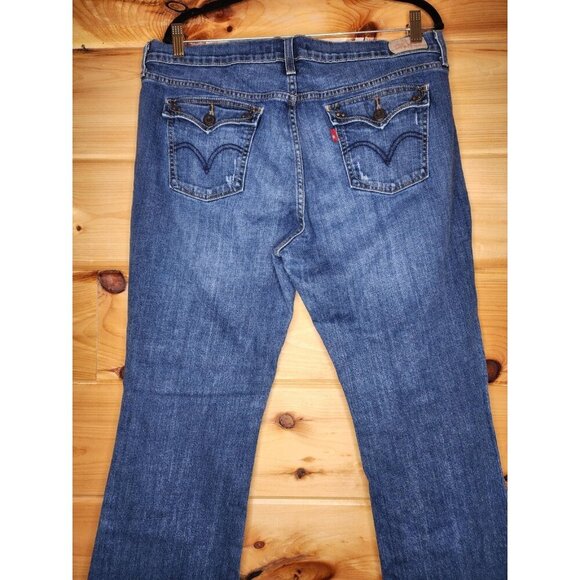 Levi Strauss And Co 515 Womens Boot Cut Blue Denim Jeans Size 16 - Picture 16 of 16